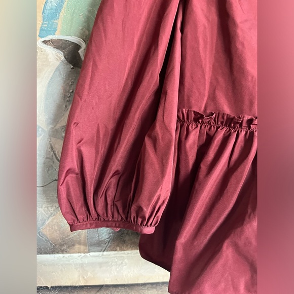 Cinq à Sept Burgundy Peplum Blouse - Picture 8 of 16